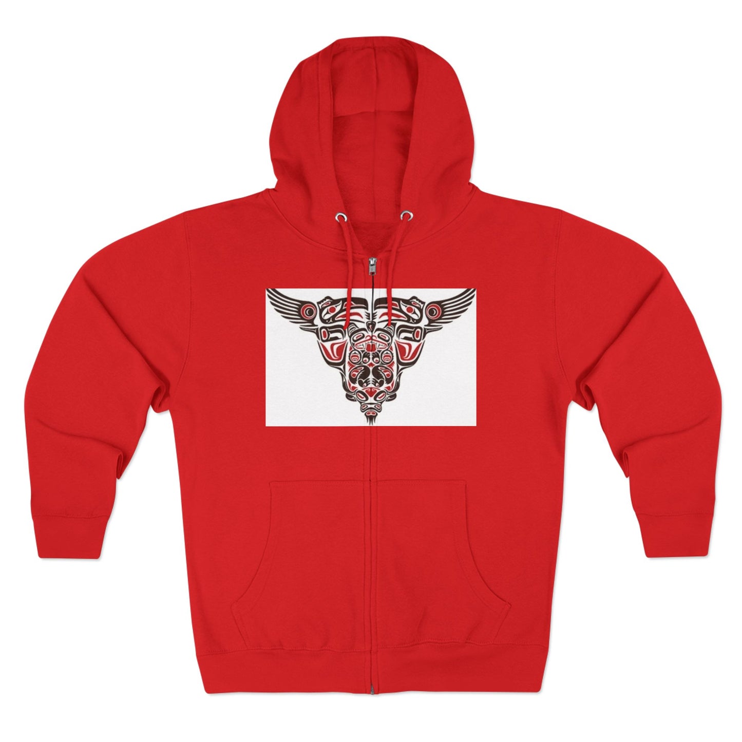 Artistic Tribal Unisex Zip Hoodie - Unique Modern Design
