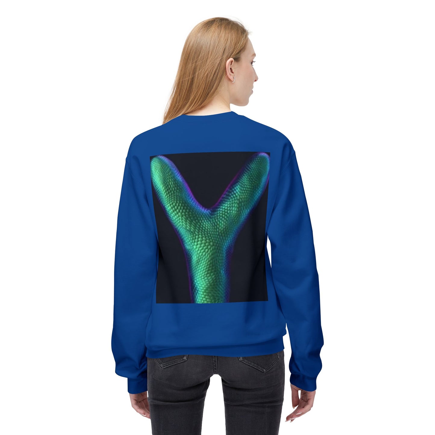 Unisex Y Graphic Fleece Crewneck Sweatshirt - Cozy Modern Style