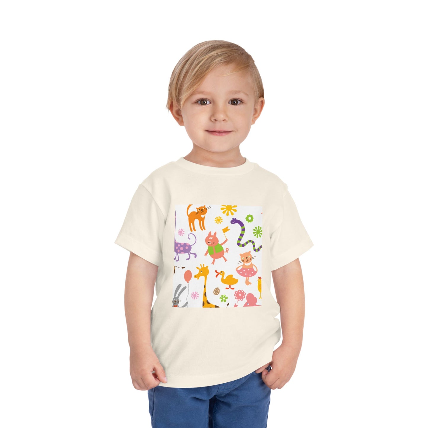 Playful Toddler Tee with Fun Animal Prints