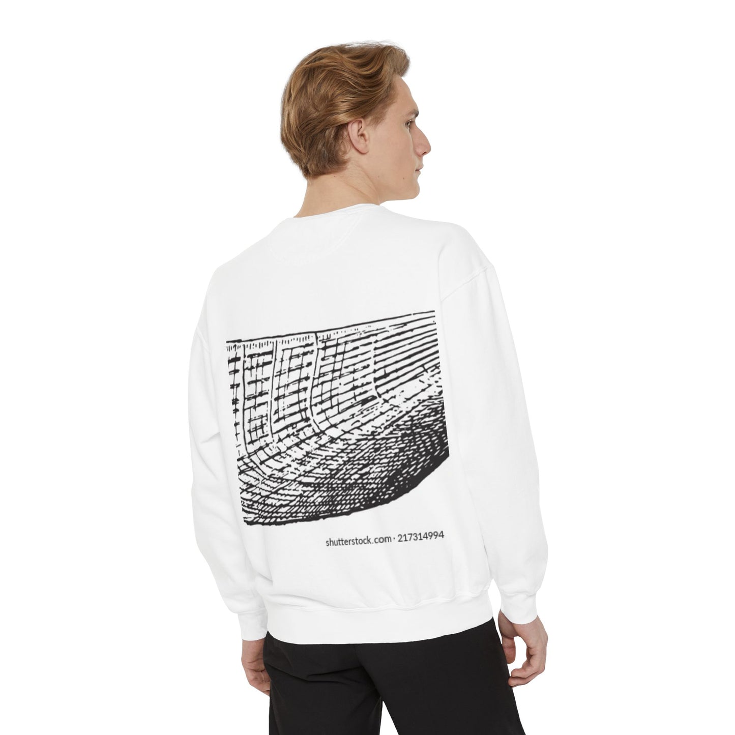 Graphic Unisex Garment-Dyed Sweatshirt | Nautical Design for Ocean Lovers