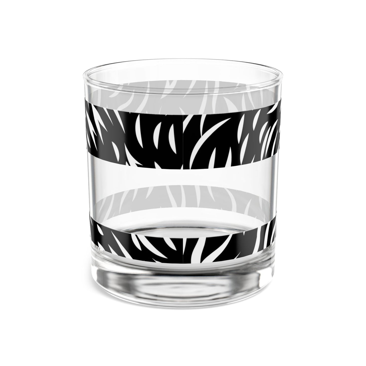 Elegant Zebra Print Rocks Glass - 10oz Tumbler for Stylish Entertaining