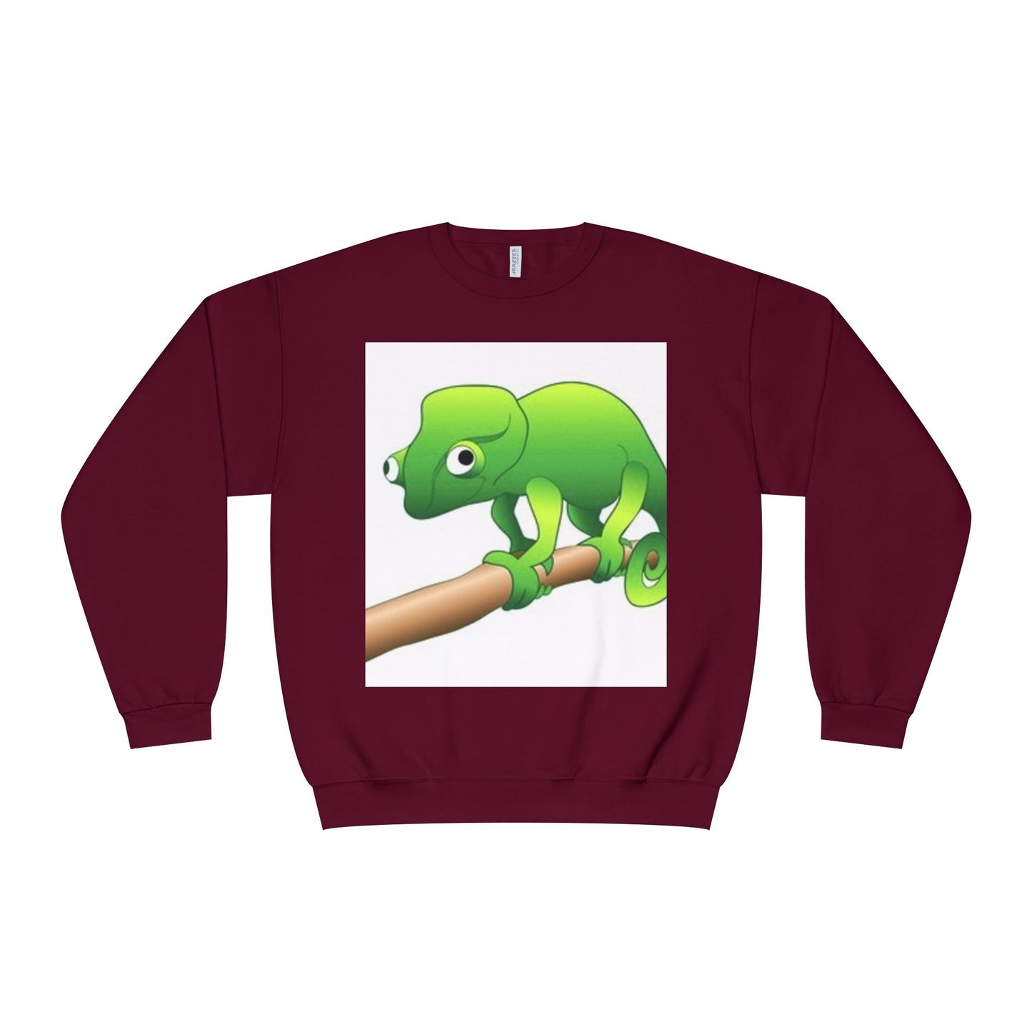 Charming Green Chameleon Sweatshirt - Cozy Unisex Crewneck for Nature Lovers