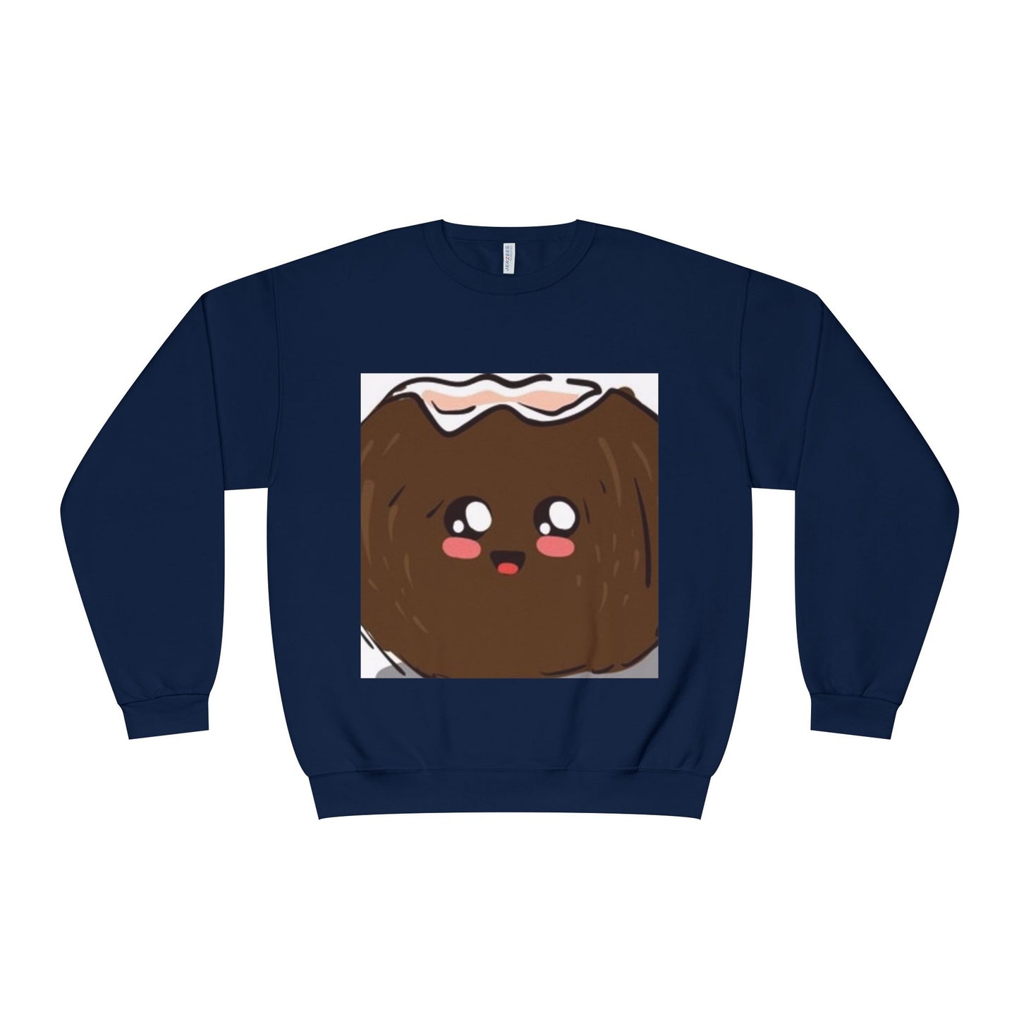Cute Kawaii Coconut Crewneck Sweatshirt | Unisex Sweatshirt for Food Lovers