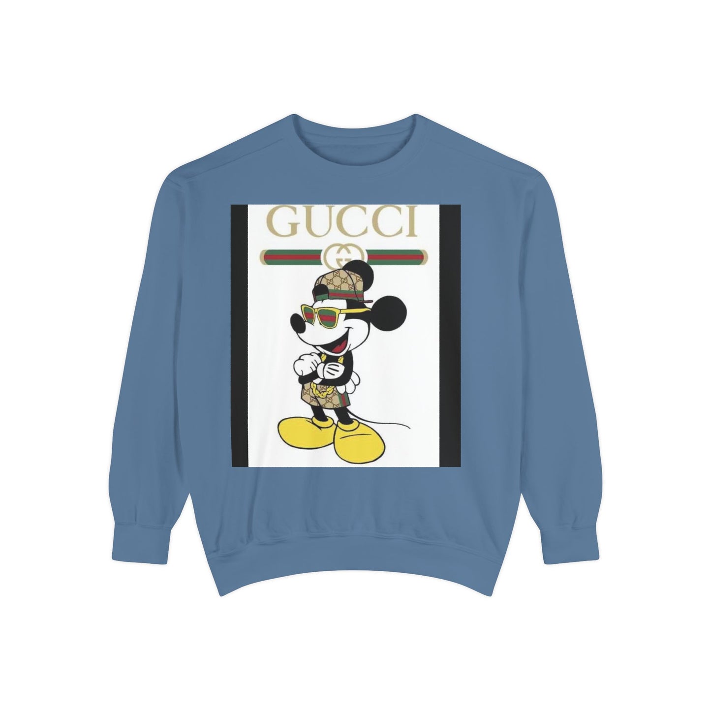 Mickey Mouse Gucci Streetwear Sweatshirt - Unisex Garment-Dyed