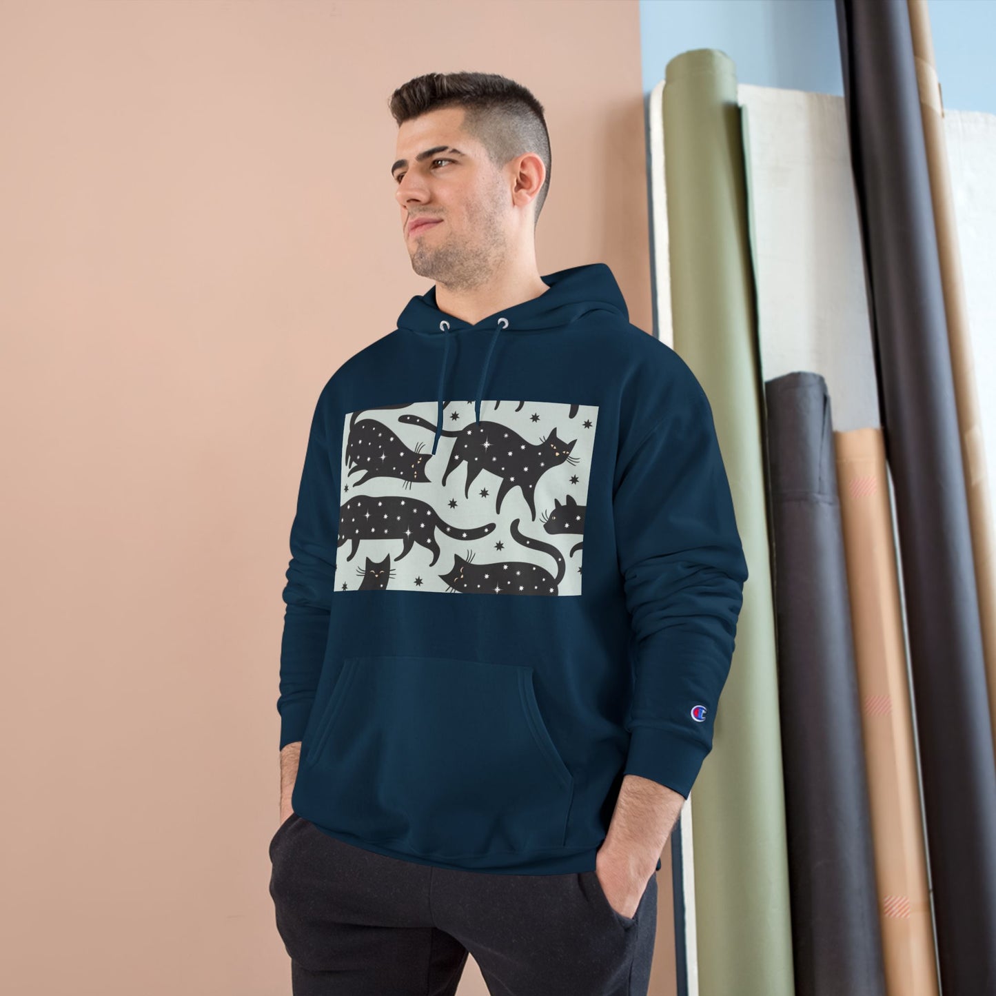 Cozy Cat Champion Hoodie - Perfect for Cat Lovers