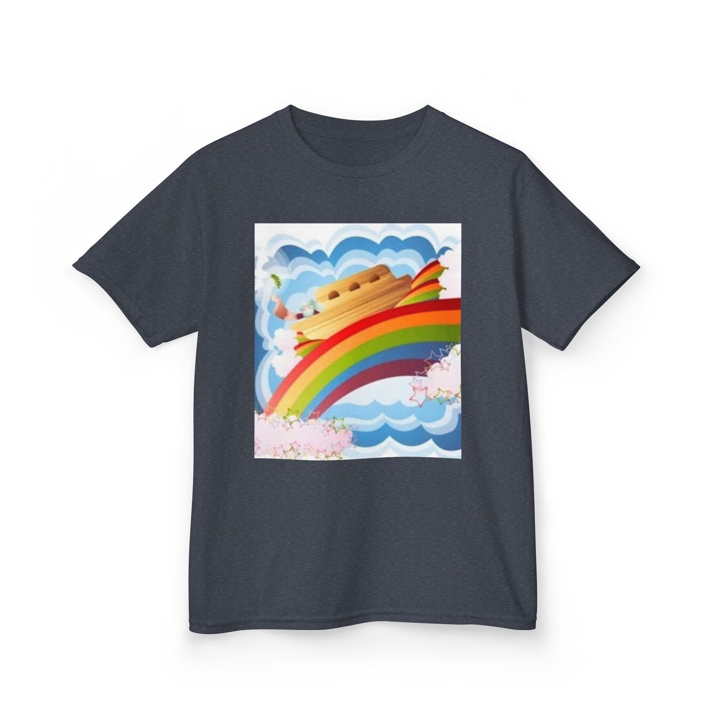 Rainbow Adventure Kids Heavy Cotton Tee - Fun & Colorful Design for Playful Days