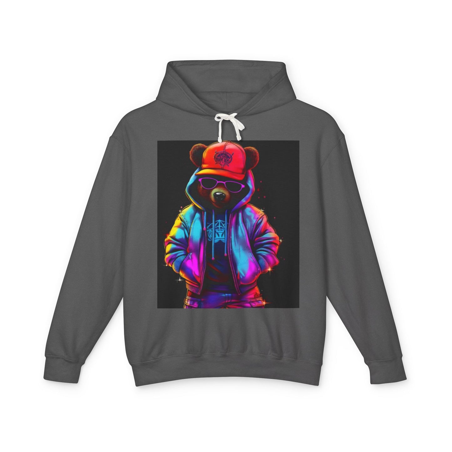 Urban Bear Graphic Hoodie - Unisex Lightweight Sweatshirt