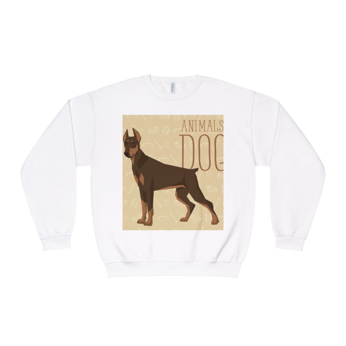 Minimalist White Crewneck Sweatshirt with Nature Design
