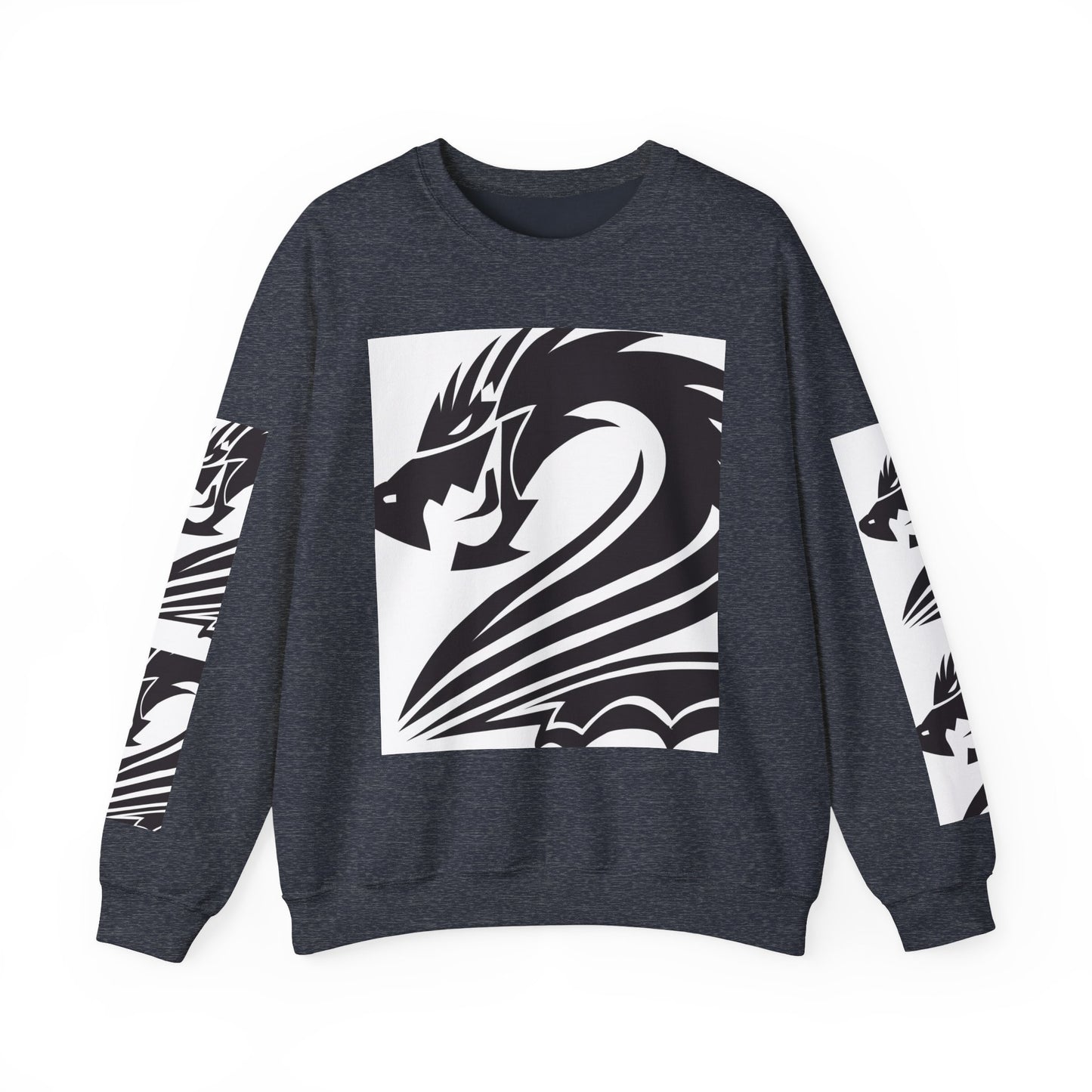 Dragon Graphic Unisex Heavy Blend Sweatshirt - Cozy and Stylish for Fantasy Enthusiasts