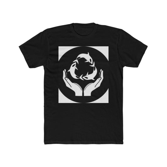 Eco-Friendly Unisex Cotton Crew Tee - Hands Holding Nature Design