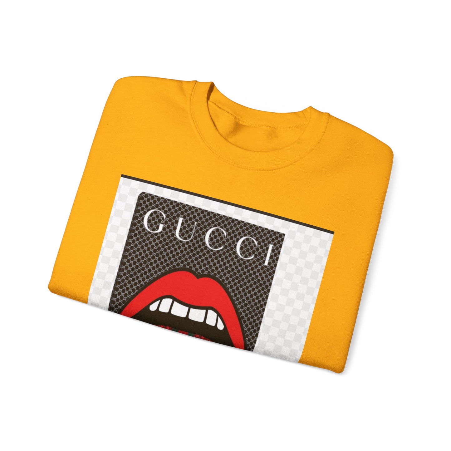 Gucci Inspired Unisex Heavy Blend Crewneck Sweatshirt - Bold Graphic Design