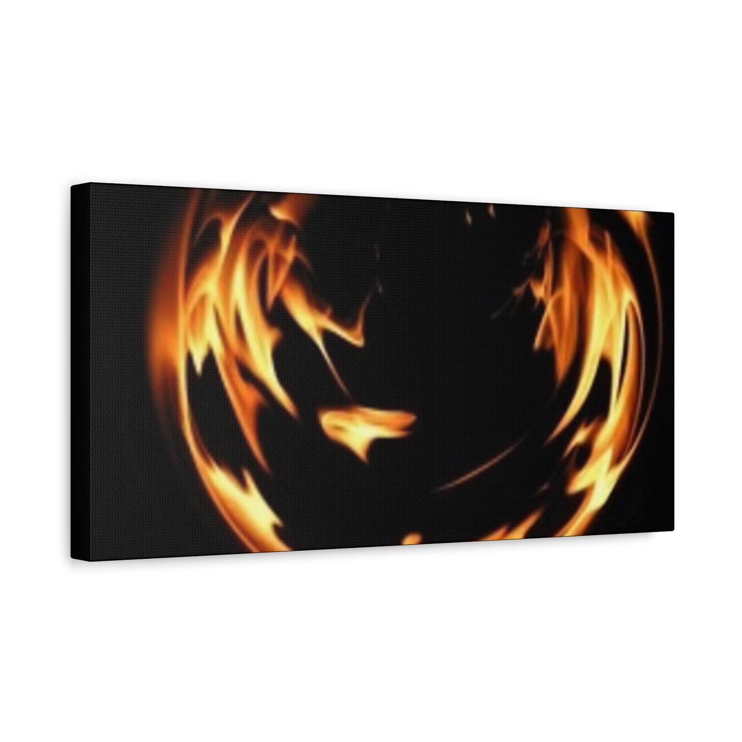 Fire Swirl Matte Canvas Art - Stretched 1.25" Gallery Wrap