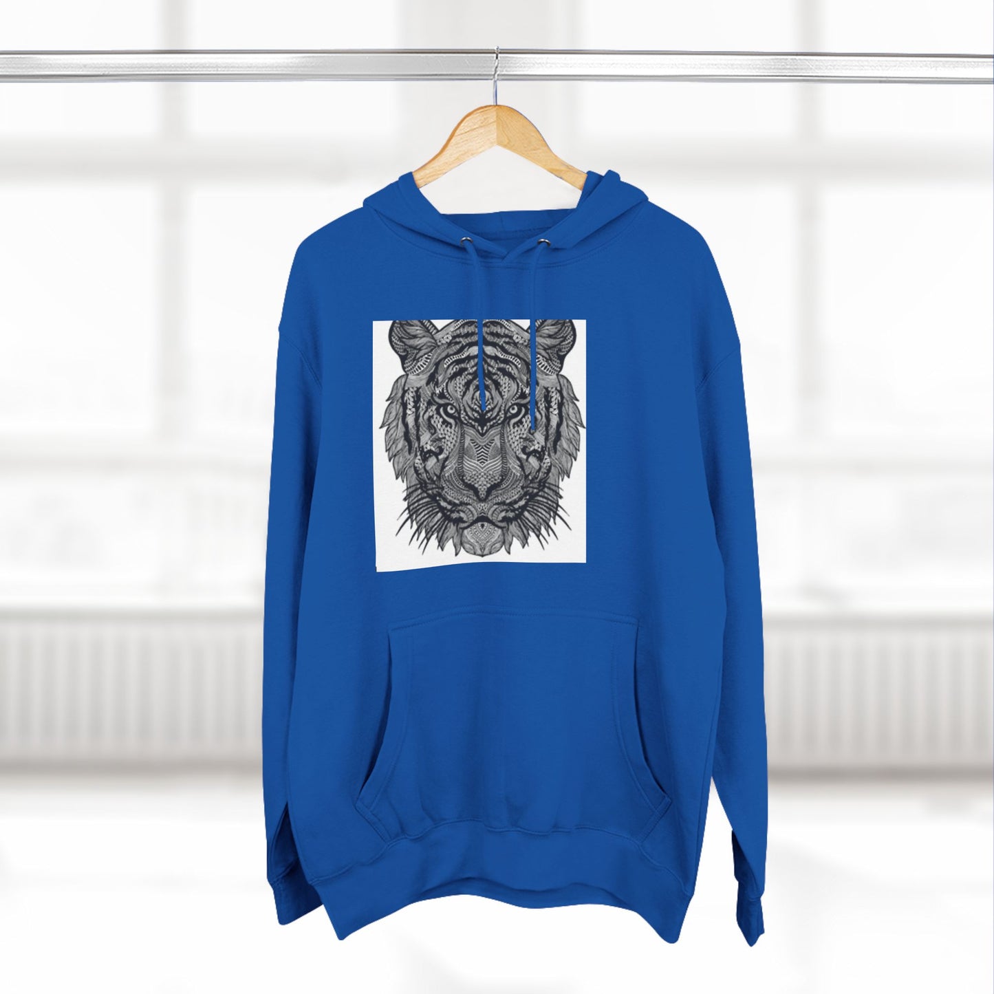 Majestic Tiger Hoodie - Cozy Three-Panel Fleece for Wildlife Lovers