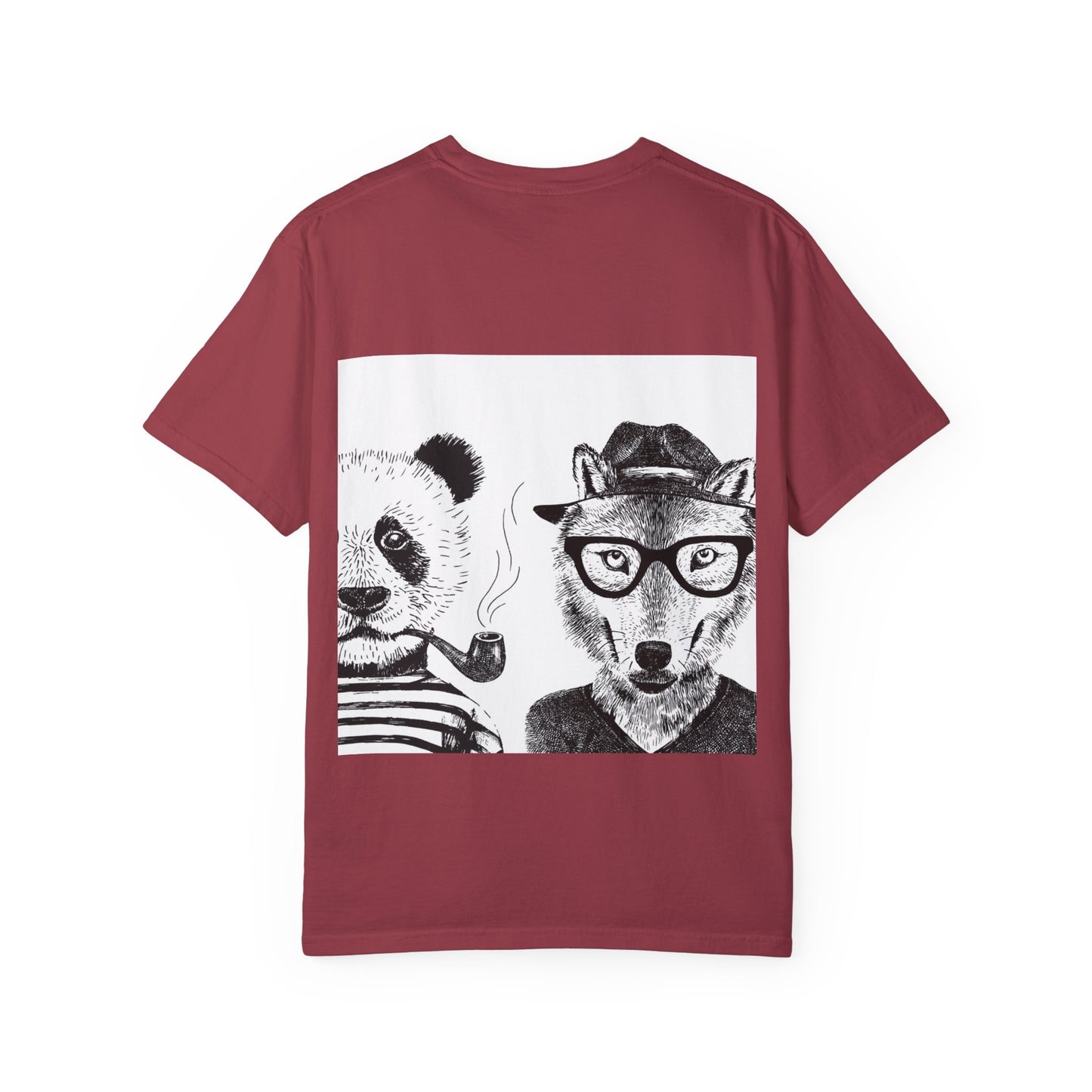 Whimsical Animals Graphic T-Shirt - Cool Fox & Panda Design