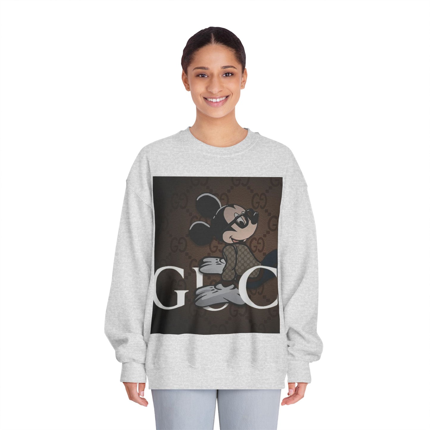 Trendy Mickey Mouse Graphic Crewneck Sweatshirt - Unisex Casual Wear