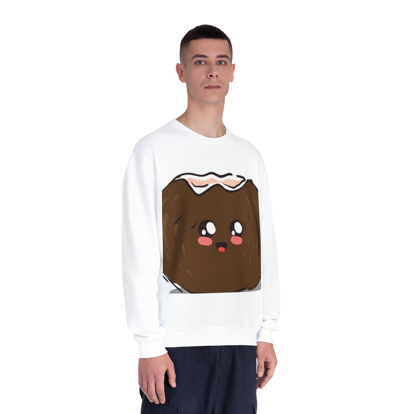 Cute Kawaii Coconut Crewneck Sweatshirt | Unisex Sweatshirt for Food Lovers
