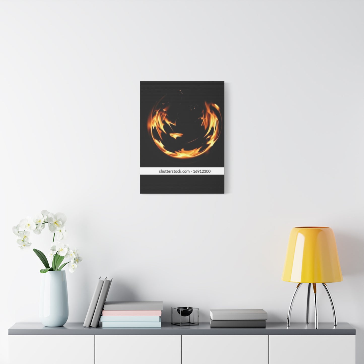 Fire Swirl Matte Canvas Art - Stretched 1.25" Gallery Wrap