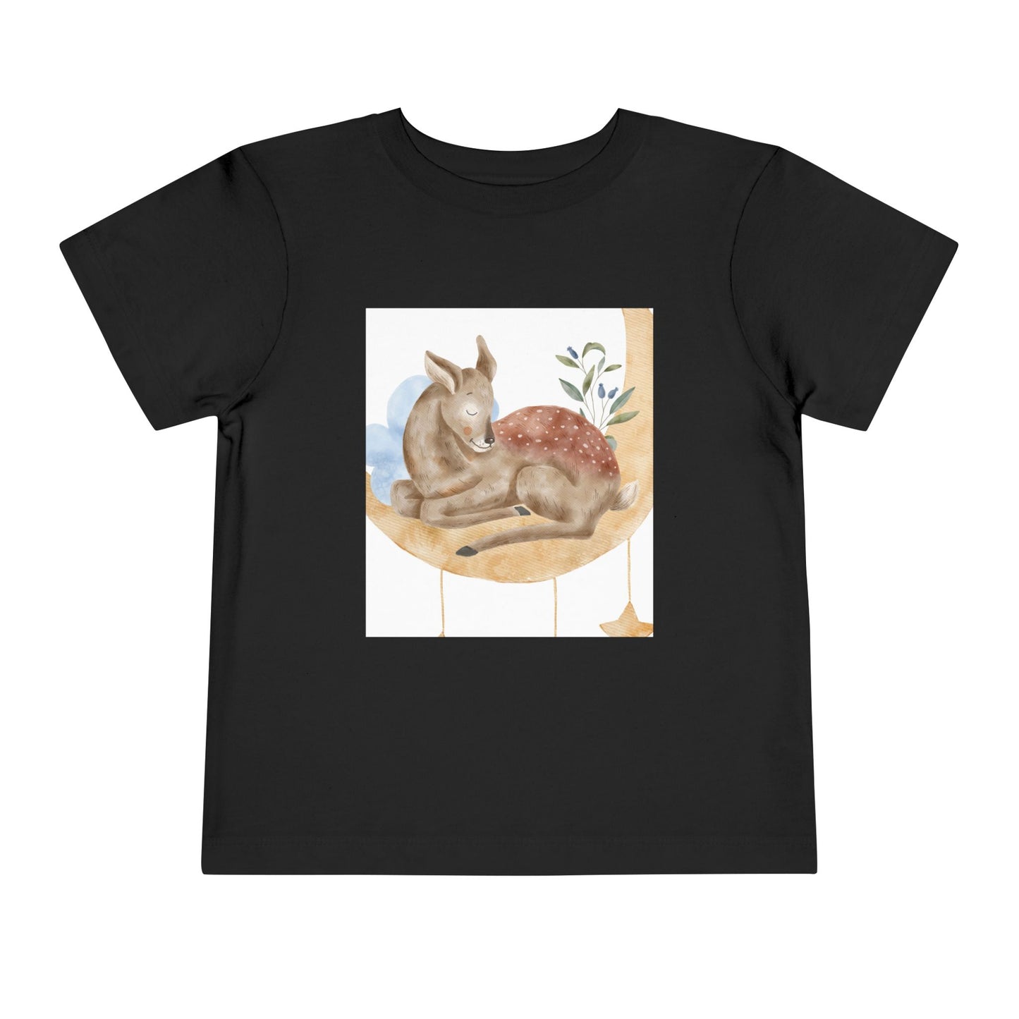 Whimsical Fawn Toddler Tee - Cute Short Sleeve Shirt for Kids