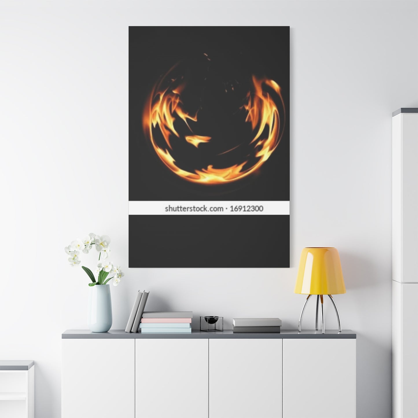 Fire Swirl Matte Canvas Art - Stretched 1.25" Gallery Wrap