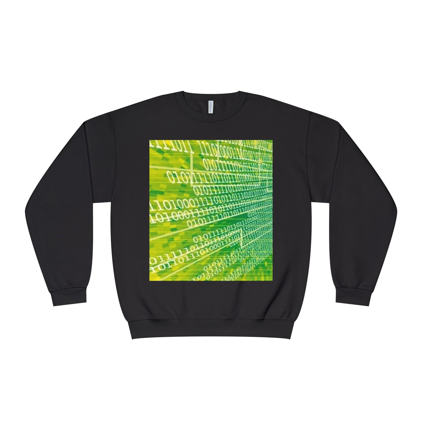 Binary Code Inspired Unisex Crewneck Sweatshirt - Tech Vibe for Cyber Enthusiasts