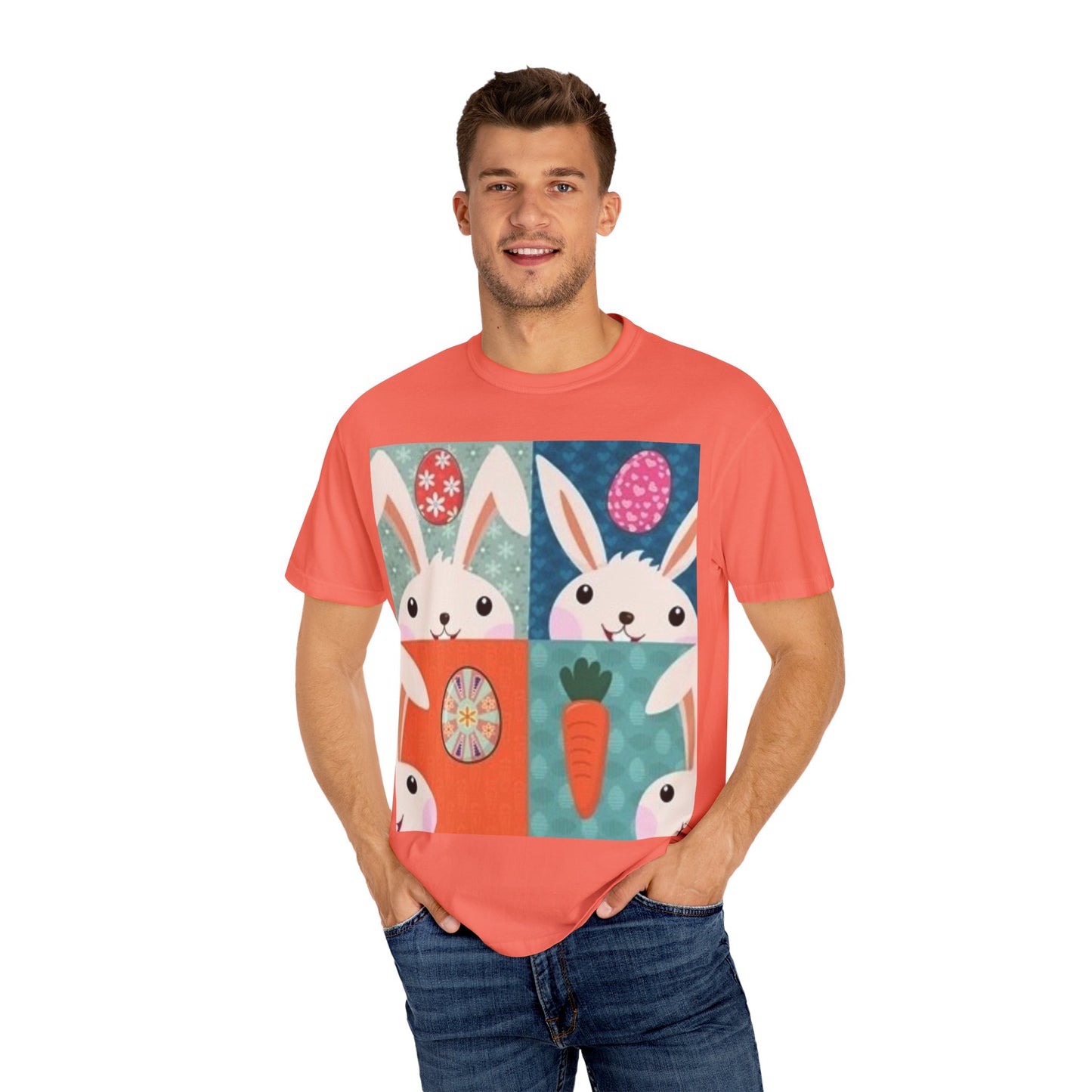 Playful Rabbit Easter T-Shirt for Family Celebrations