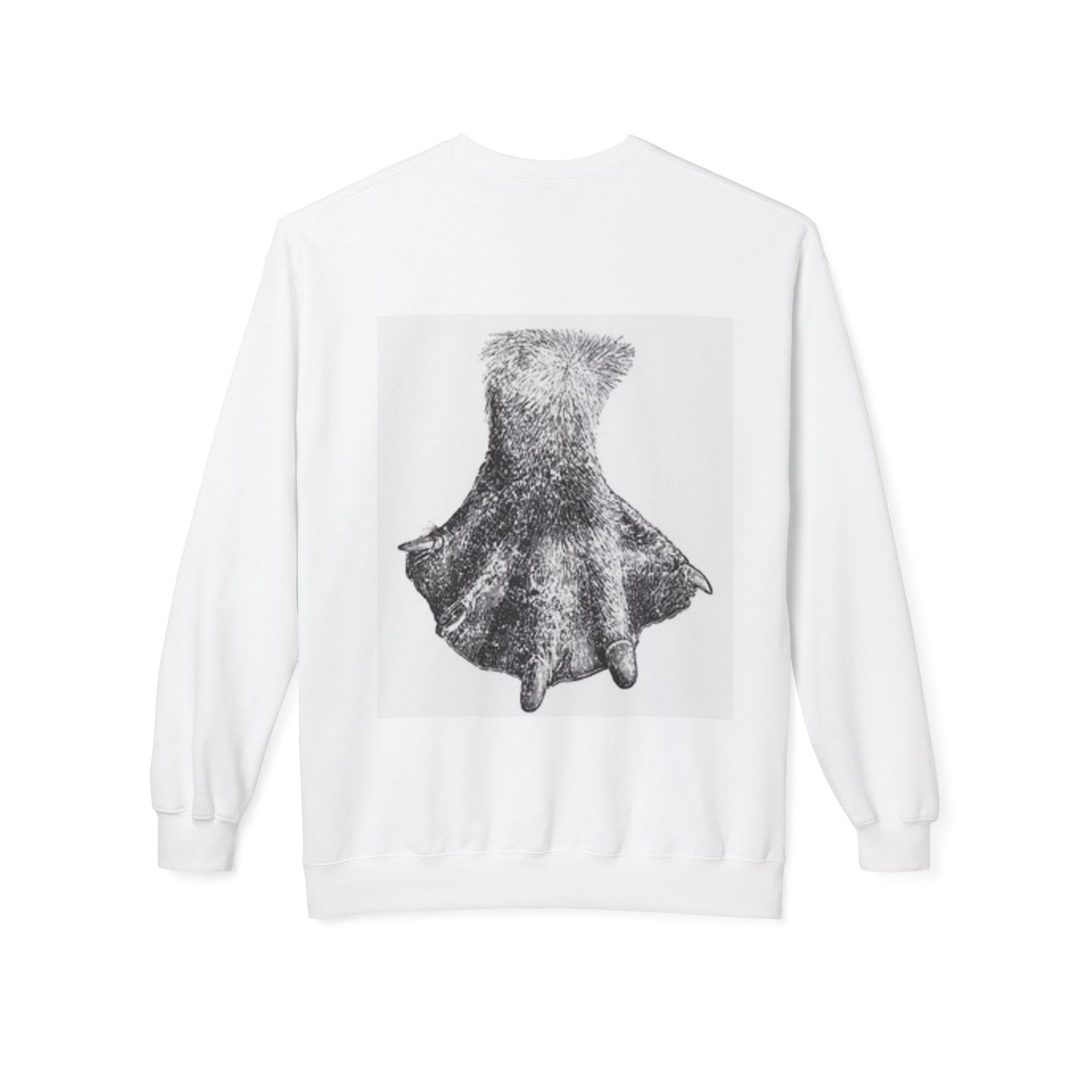 Artistic Fleece Crewneck Sweatshirt with Unique Dress Design