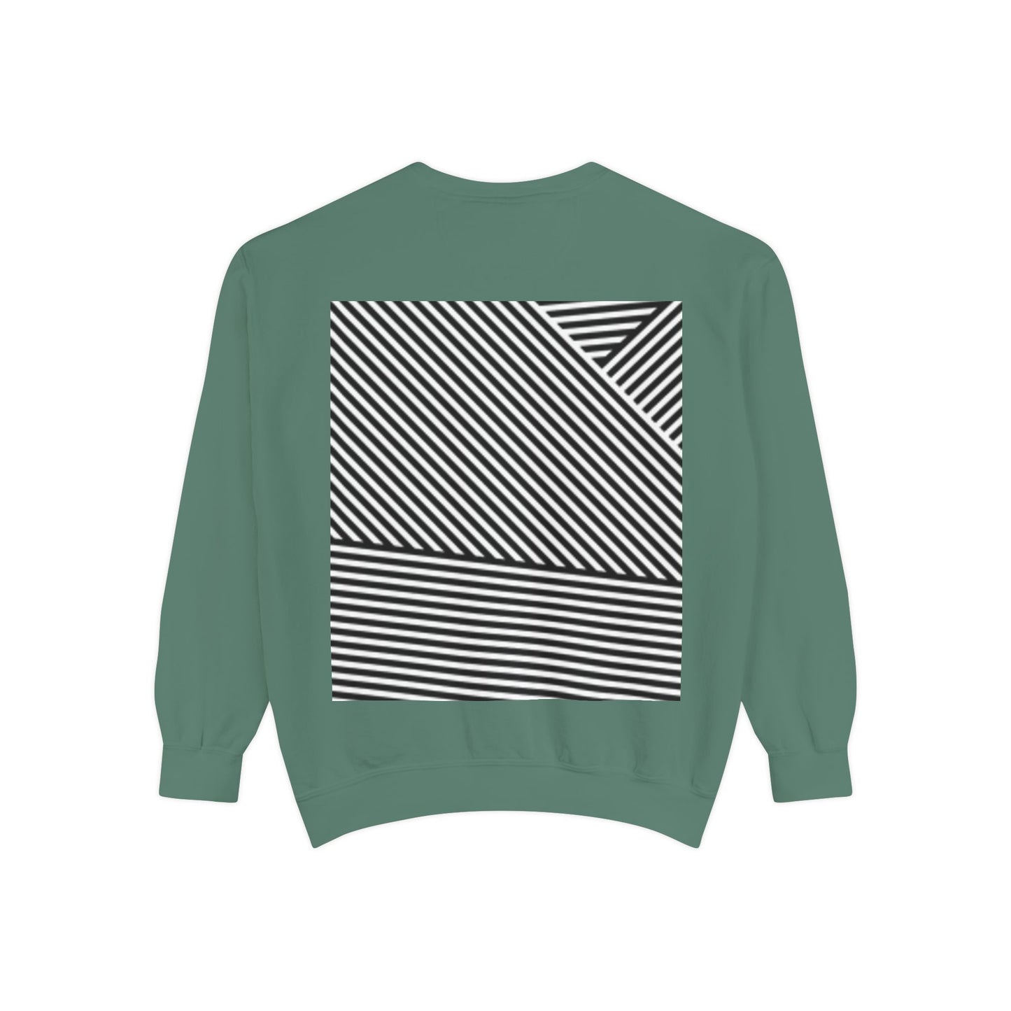 Unique Unisex Garment-Dyed Sweatshirt with Intricate Graphic Design