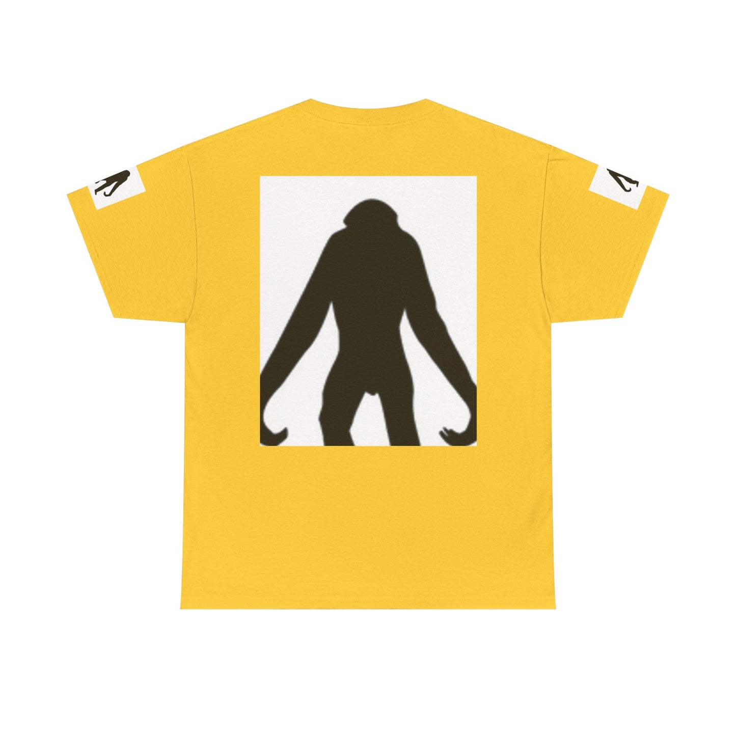 Unisex Heavy Cotton Tee - Bold Monkey Silhouette Tee for Animal Lovers