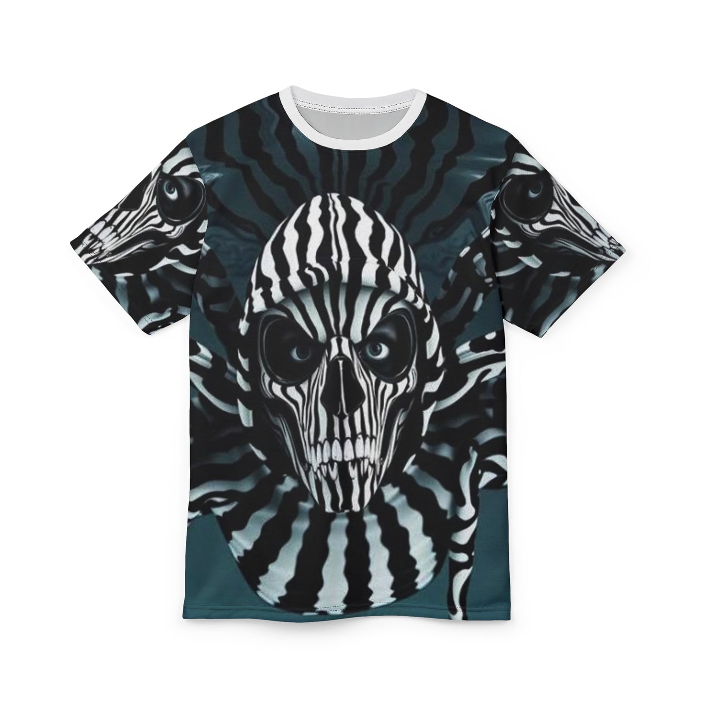 Gothic Skull Print Unisex Tee - Edgy Fashion Statement for Halloween and Everyday Wear