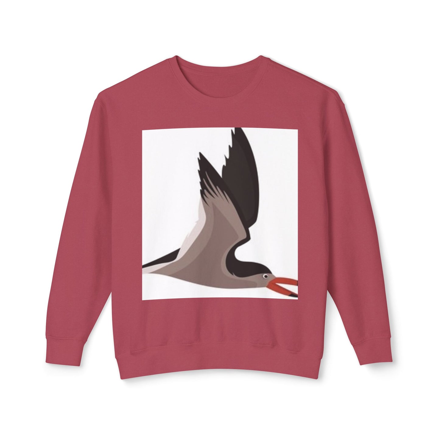 Unisex Sweater with Bird Graphic - Lightweight Crewneck Sweatshirt for Nature Lovers