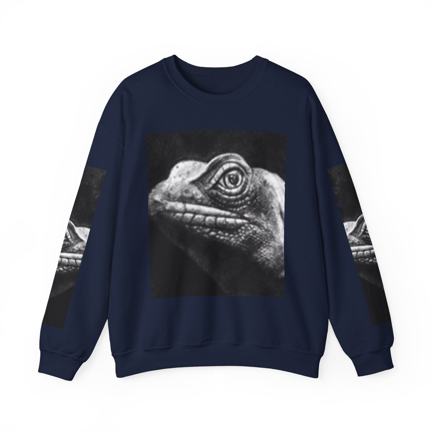 Unique Unisex Crewneck Sweatshirt with Bold Lizard Design