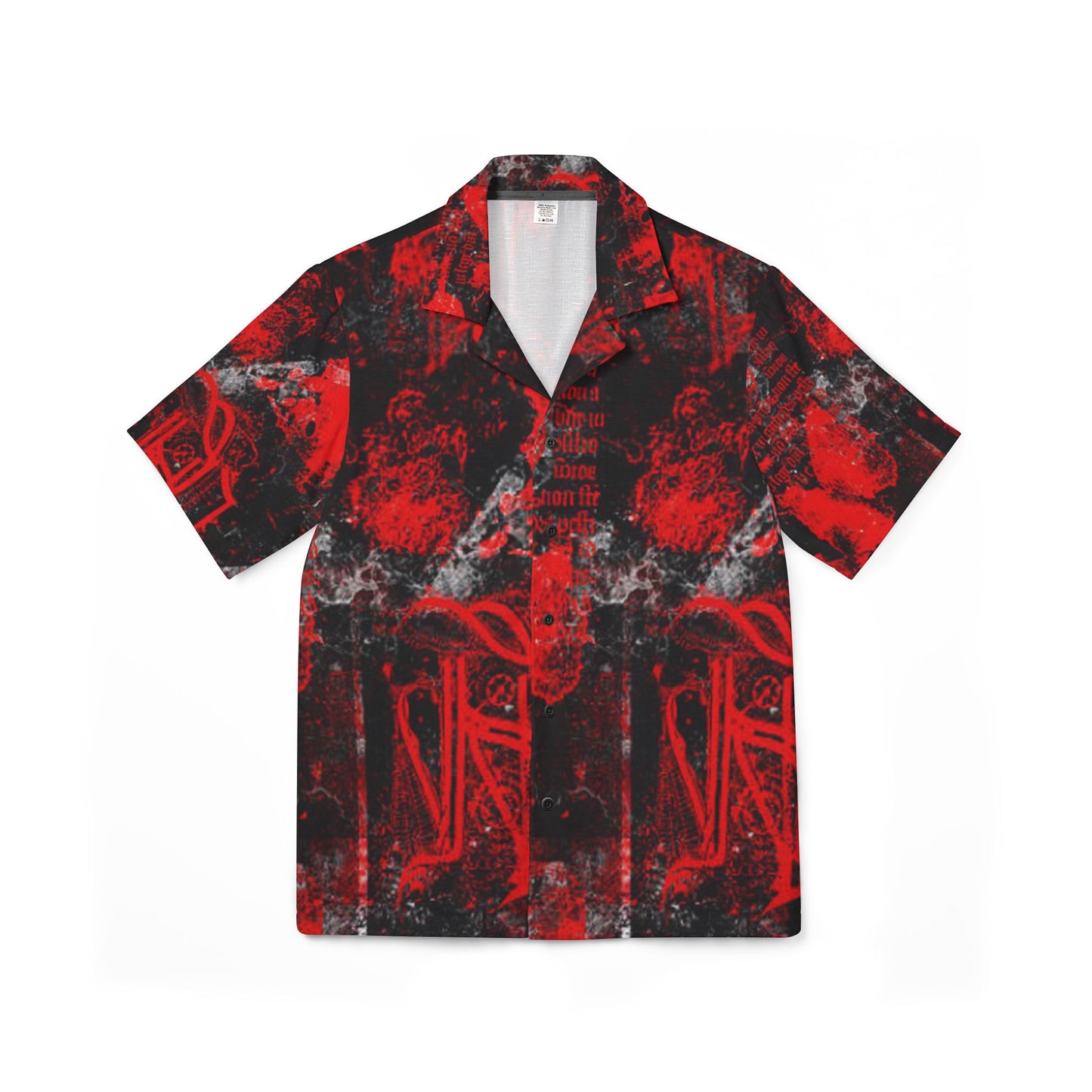 Bold Graphic Men's Hawaiian Camp Shirt - Perfect for Summer Gatherings