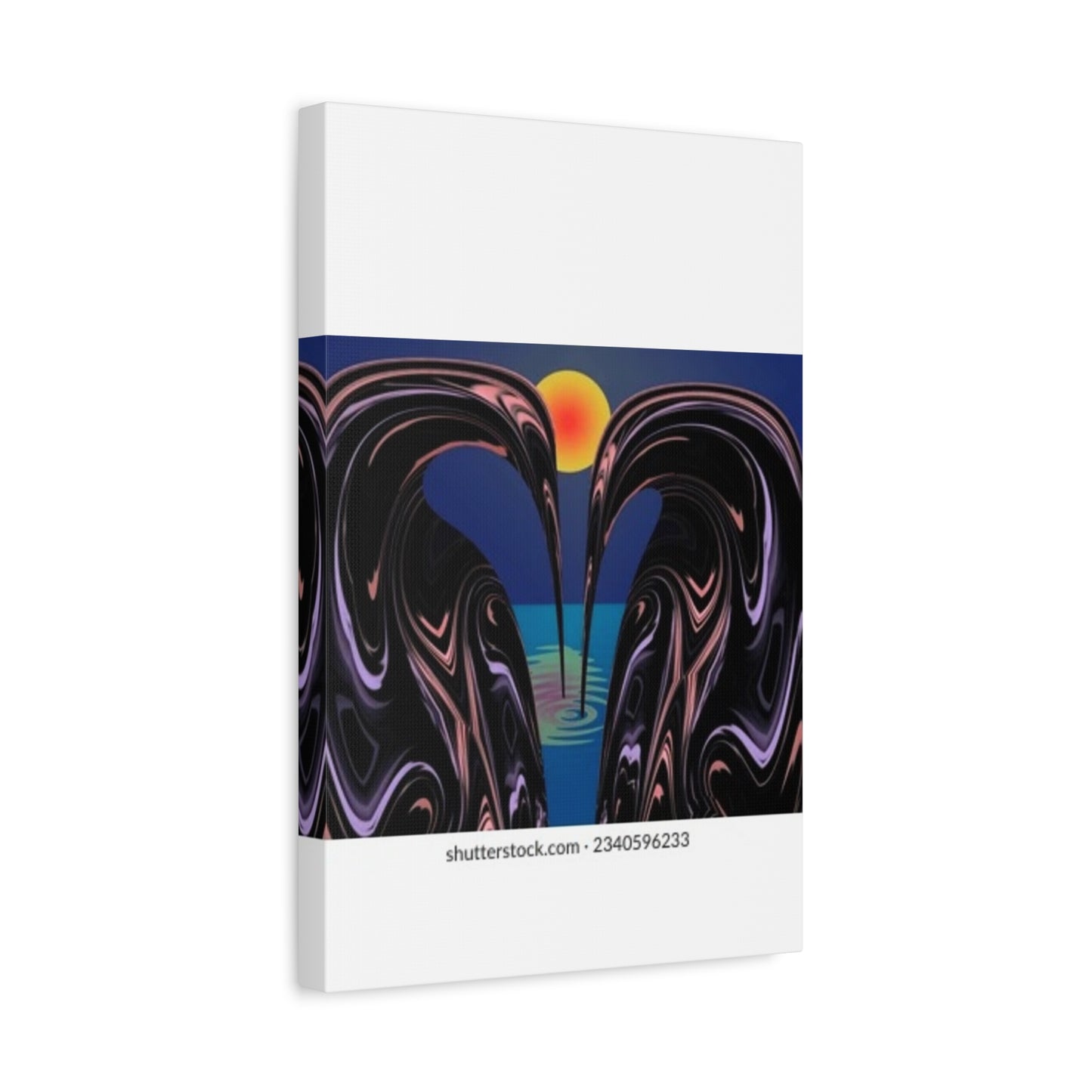 Romantic Abstract Canvas Art - Heart-Shaped Design for Home Decor