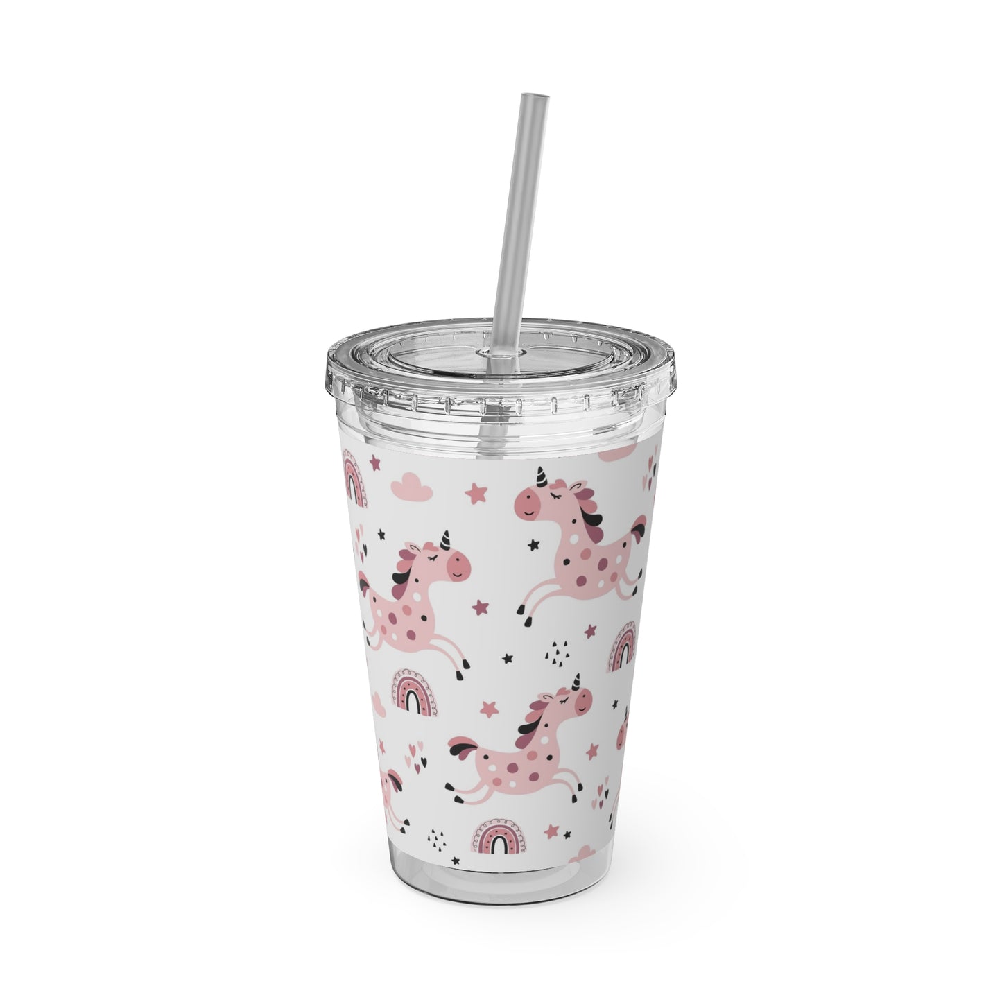 Sunsplash Unicorn Tumbler – 16oz Drinkware with Straw, Perfect for Kids & Unicorn Lovers