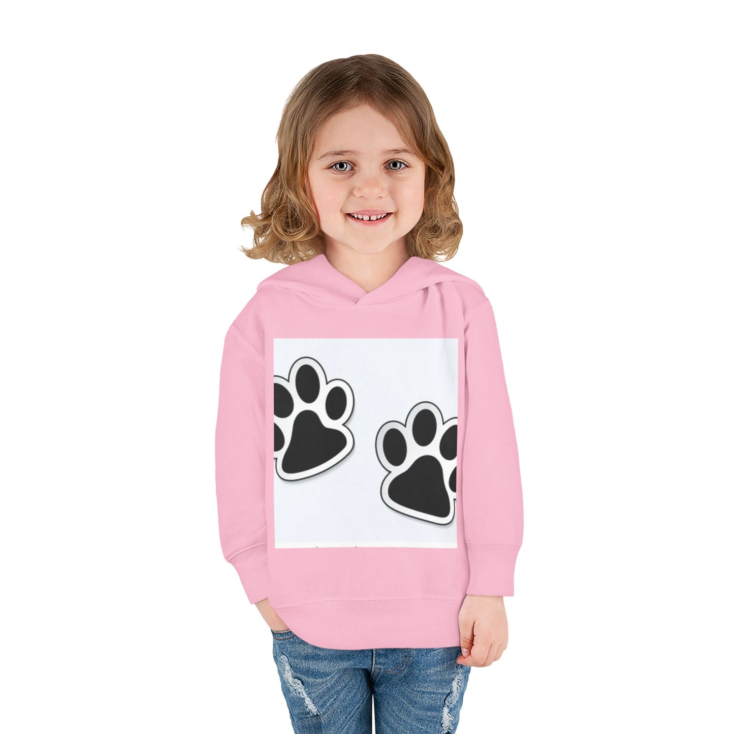 Wildlife Pattern Toddler Pullover Fleece Hoodie - Playful Animal Design for Kids