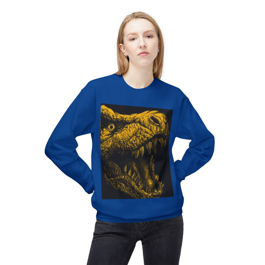 Unisex Dinosaur Graphic Sweatshirt - Cozy Midweight Crewneck