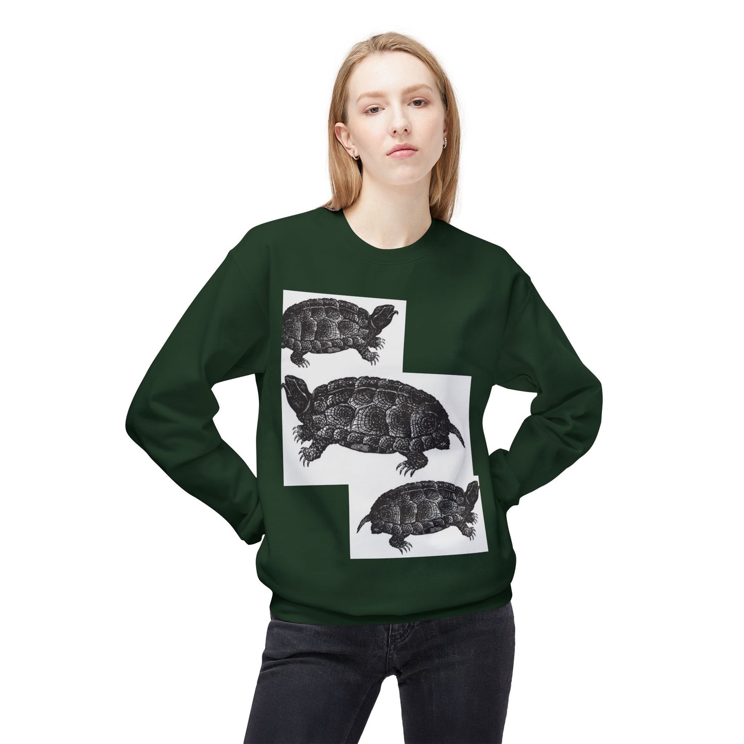 Cozy Turtle Graphic Sweatshirt - Unique Wildlife Apparel