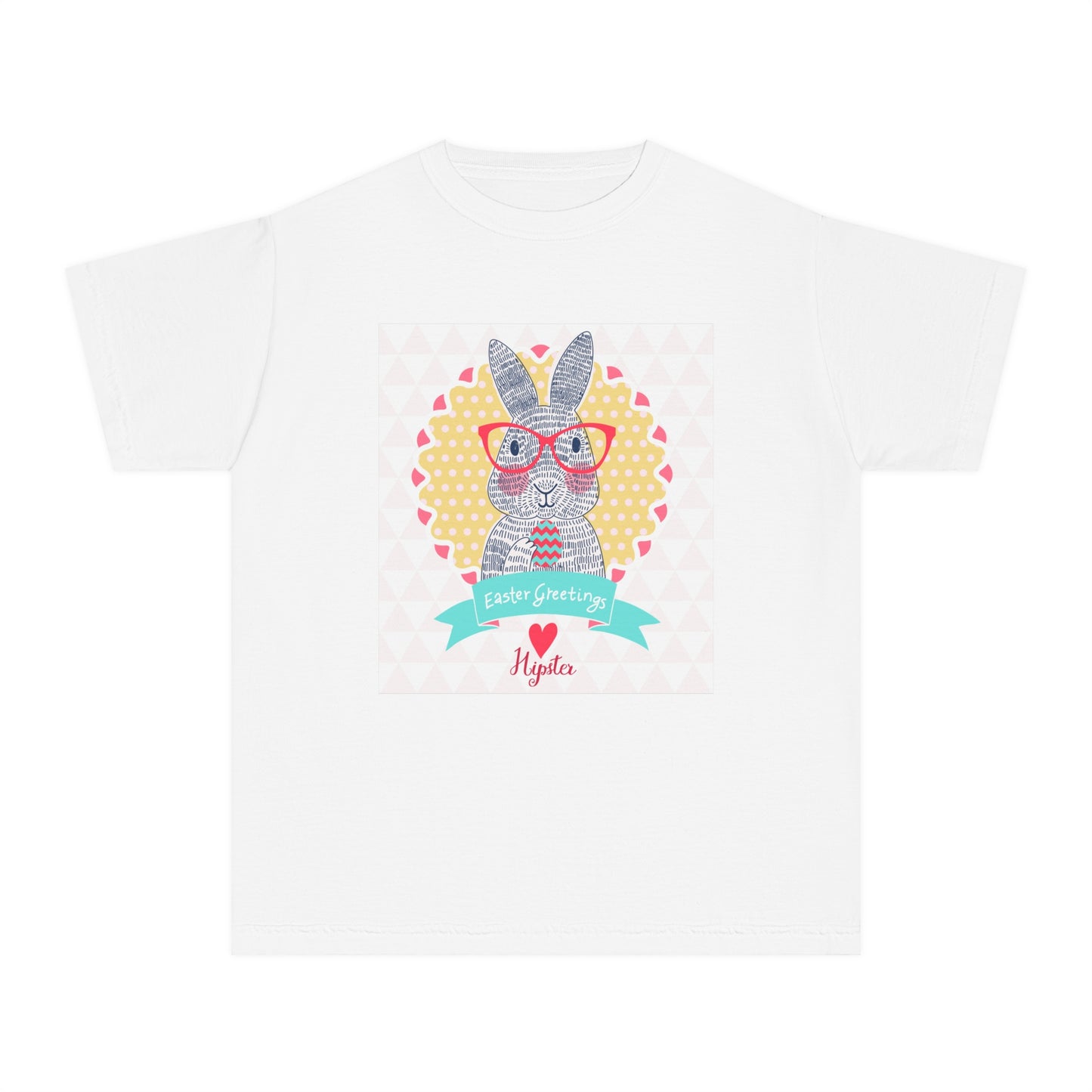 Youth Easter Bunny Tee - 'Easter Greetings' Design
