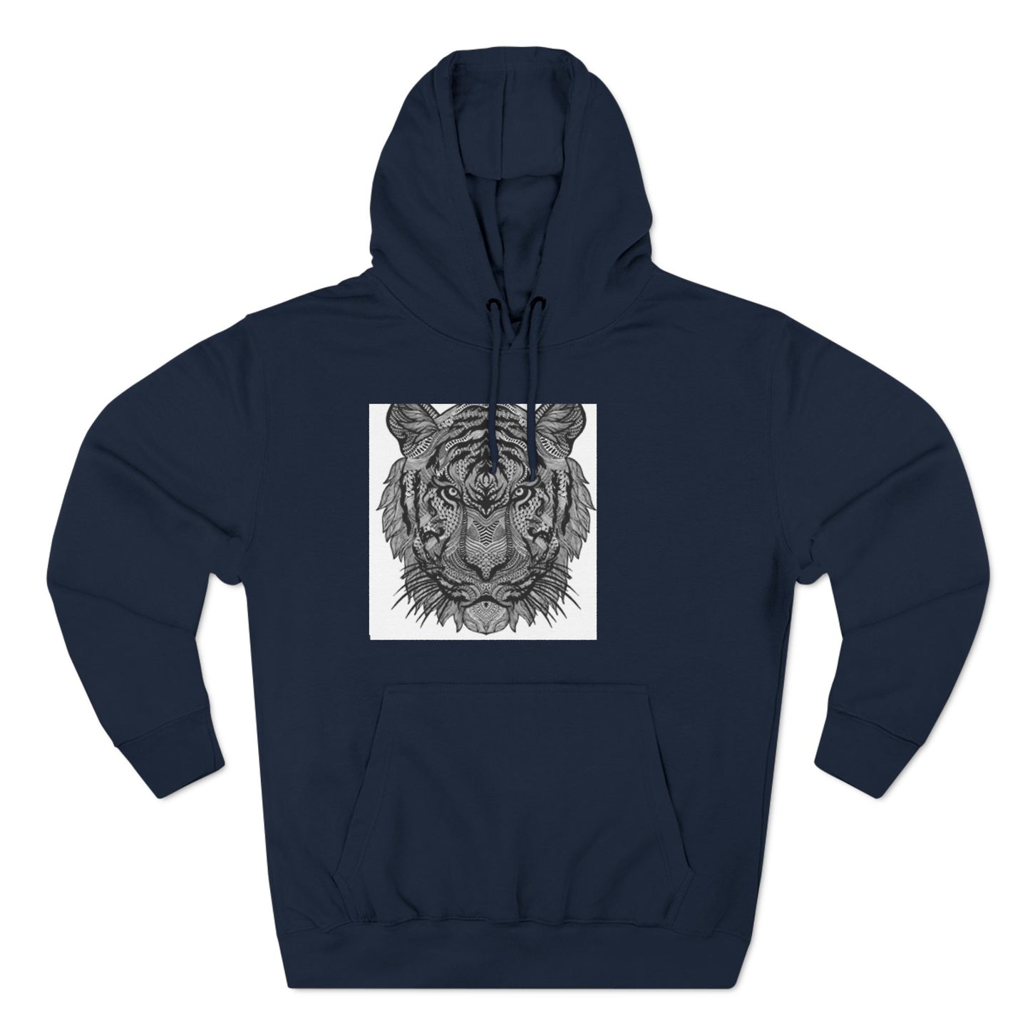 Majestic Tiger Hoodie - Cozy Three-Panel Fleece for Wildlife Lovers