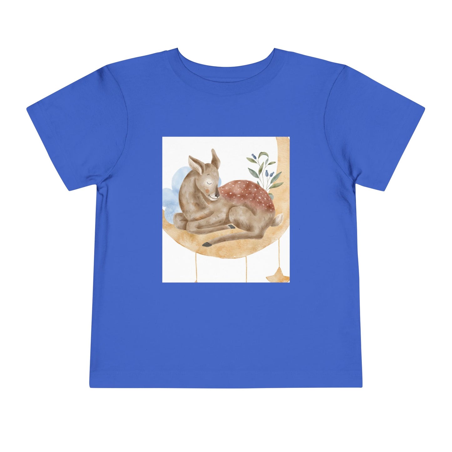 Whimsical Fawn Toddler Tee - Cute Short Sleeve Shirt for Kids