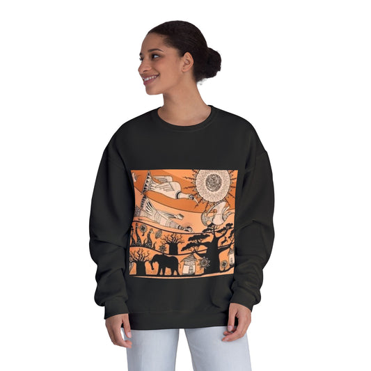Bohemian Artistic Crewneck Sweatshirt | Nature & Sun Design