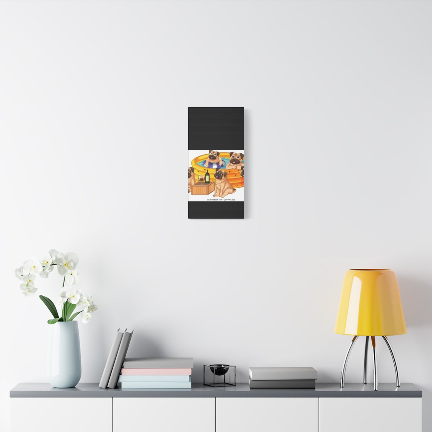 Pug Pool Party Canvas Art - Fun Pet Decor