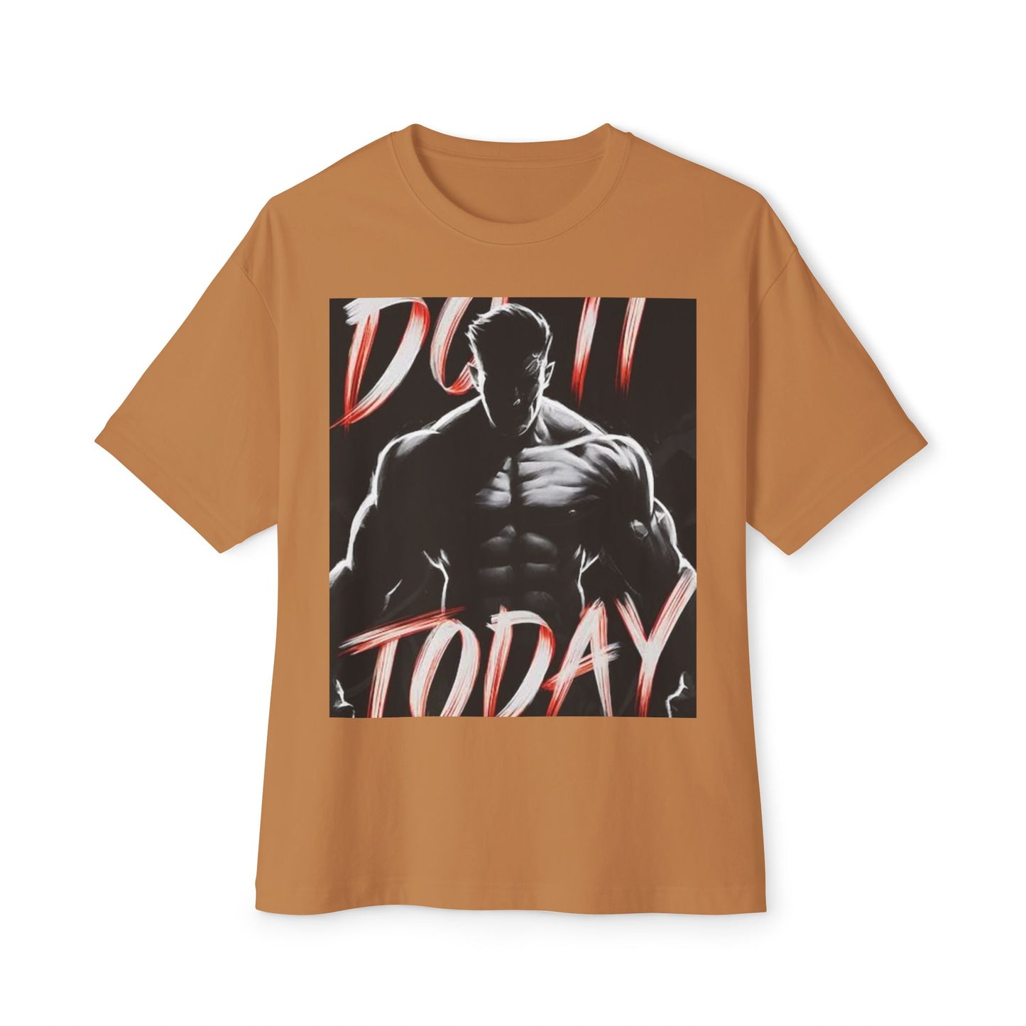 Motivational Oversized Boxy Tee - 'Do It Today' Graphic Tee for Fitness Enthusiasts