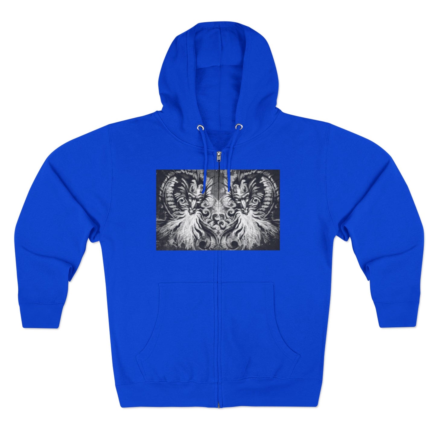 Colorful Artistic Unisex Zip Hoodie - Vibrant Design for Creative Souls