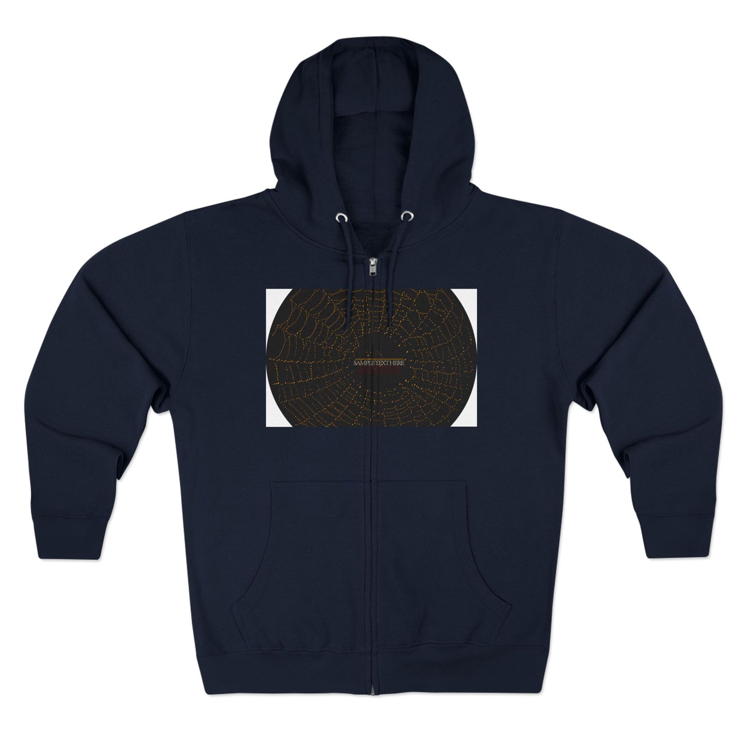 Unisex Zip Hoodie with Spider Web Design - Cozy Fashion for Halloween and Everyday Wear
