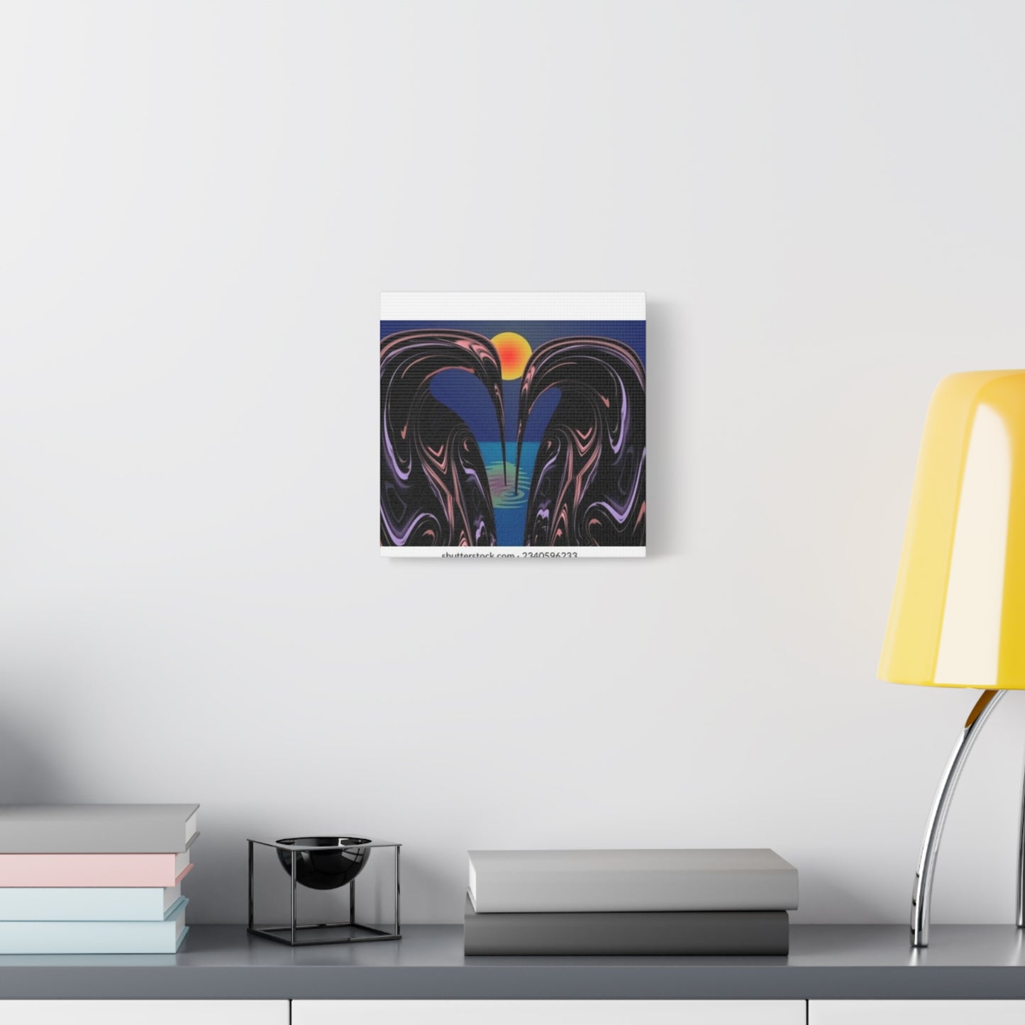Romantic Abstract Canvas Art - Heart-Shaped Design for Home Decor
