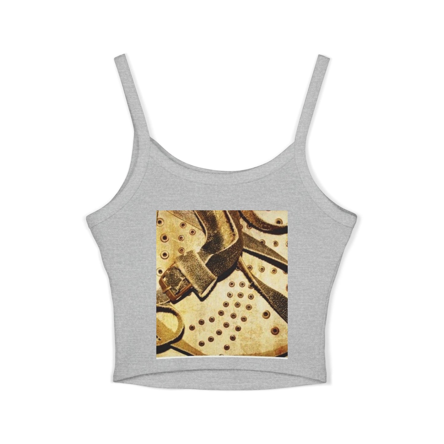 Artistic Women's Spaghetti Strap Tank Top - Stylish Summer Wear