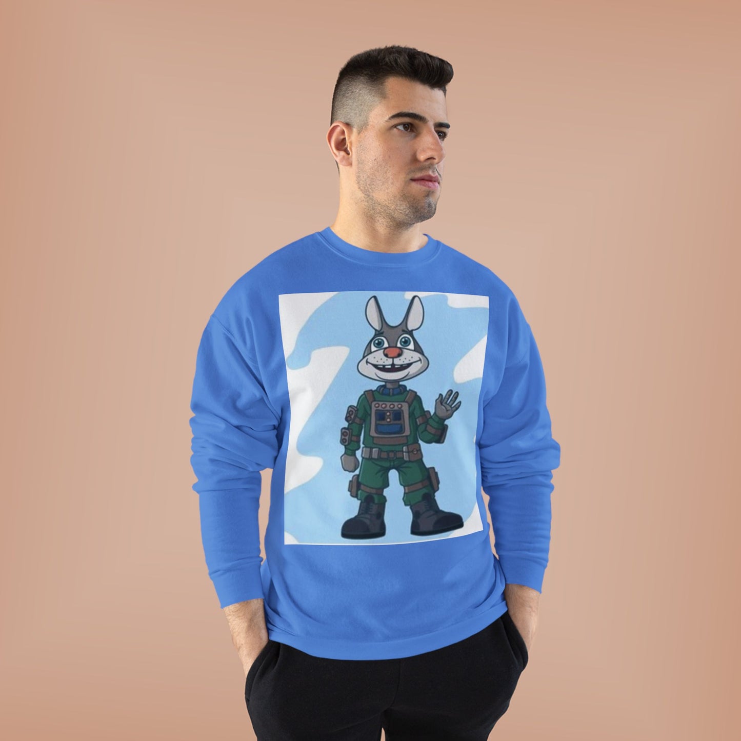 Unisex EcoSmart® Crewneck Sweatshirt - Playful Cartoon Character Design