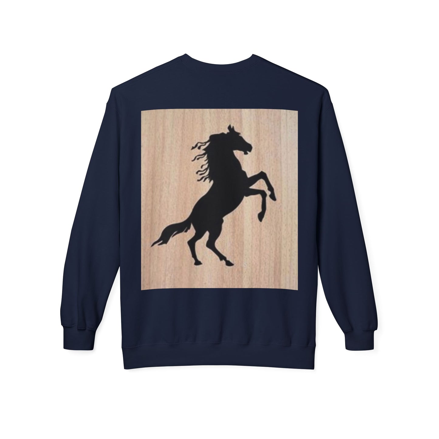 Equestrian Silhouette Fleece Sweatshirt - Perfect for Horse Lovers