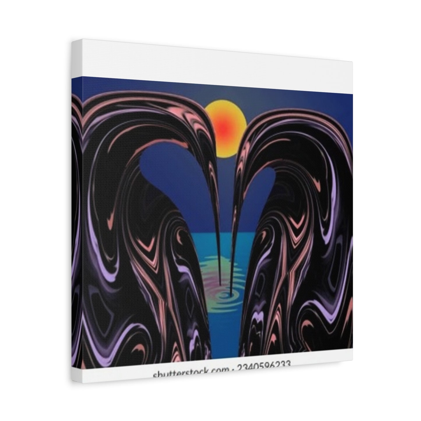 Romantic Abstract Canvas Art - Heart-Shaped Design for Home Decor